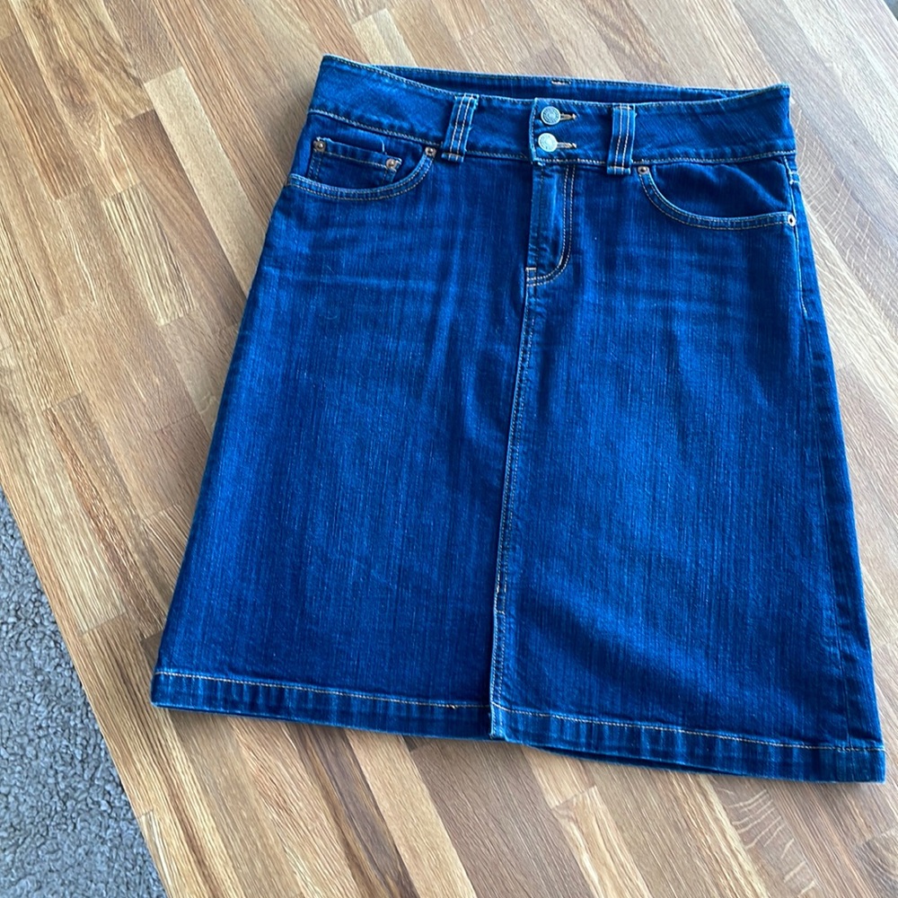 Red Engine Denim Skirt, size 30